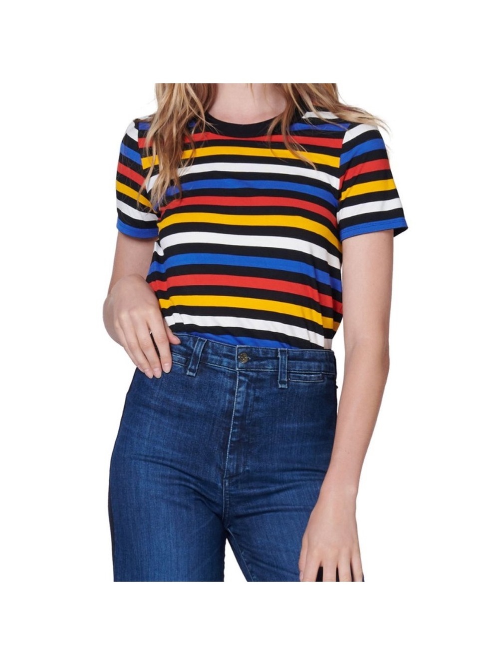 Veronica Beard Rush Striped Crewneck Tee